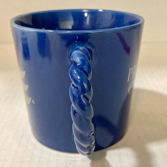 Vintage Princess Cruises Cruise Line Blue Ceramic Coffee Mug Cup Rope Handle - Picture 3 of 12